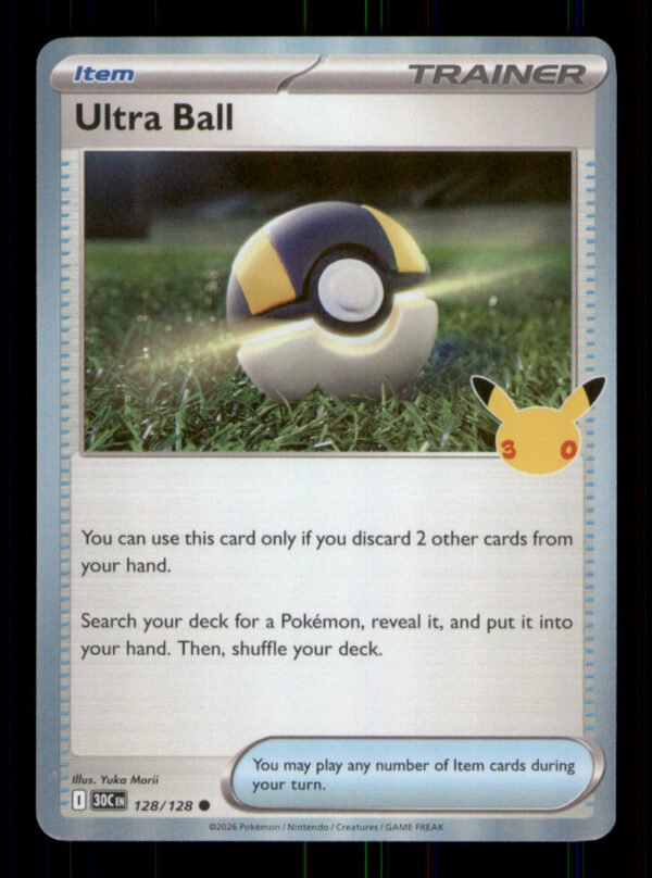 Ultra Ball 128/128 ME: 30th Celebration Holo TCG Pokemon LP