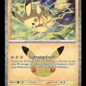 Pikachu 051/128 ME: 30th Celebration Holo TCG Pokemon LP
