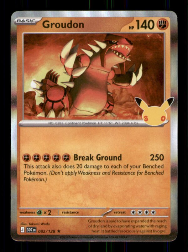 b7b4b9ad2eb3d201ea6af975fde8ef5b.jpg Groudon 082/128 ME: 30th Celebration Holo TCG Pokemon LP