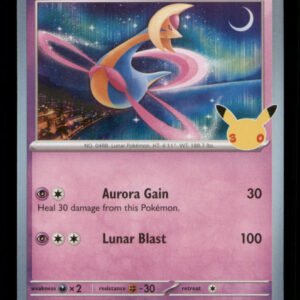 cefc52b4013c70be458a26d3691e94f4.jpg Cresselia 074/128 ME: 30th Celebration Holo TCG Pokemon LP