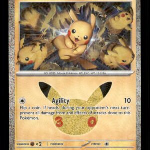 Pikachu 044/128 ME: 30th Celebration Holo TCG Pokemon LP