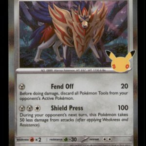 Zamazenta 107/128 ME: 30th Celebration Holo TCG Pokemon LP