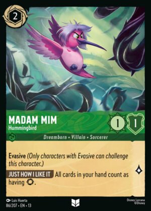 Madam Mim - Hummingbird 86/204 Attack of the Vine! Disney Lorcana NM