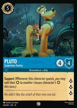Pluto - Suspicious Sentry 161/204 Attack of the Vine! Disney Lorcana NM