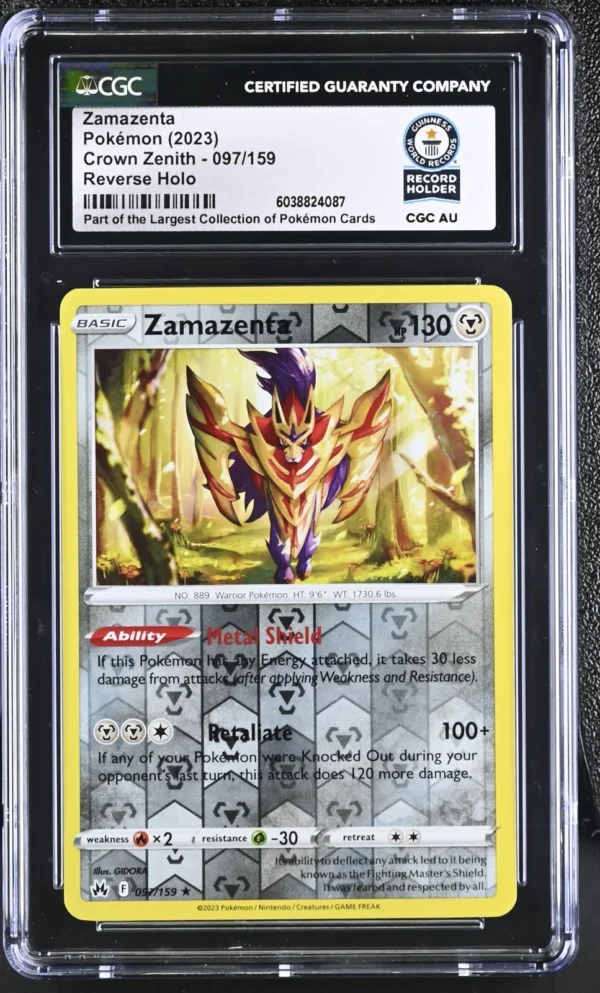 Zamazenta 097/159 Reverse Holo Crown Zenith Pokemon CGC World Record Holder