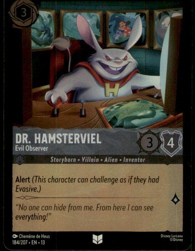 s-l500-18.jpg Dr. Hamsterviel - Evil Observer 184/204 Attack of the Vine! Disney Lorcana NM