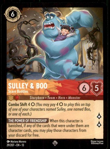 s-l500-2.jpg Sulley & Boo - Scare Buddies 29/204 Attack of the Vine! Disney Lorcana NM