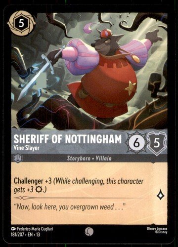 s-l500-8.jpg Sheriff of Nottingham - Vine Slayer 181/204 Attack of the Vine! Disney Lorcana