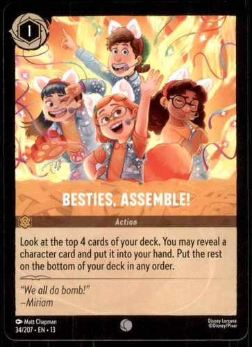 Besties, Assemble! 34/204 Attack of the Vine! Disney Lorcana NM