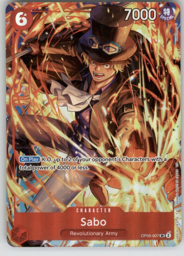 Sabo (Illustration Box Vol.5) OP05-007 One Piece Promotion Cards NM — front