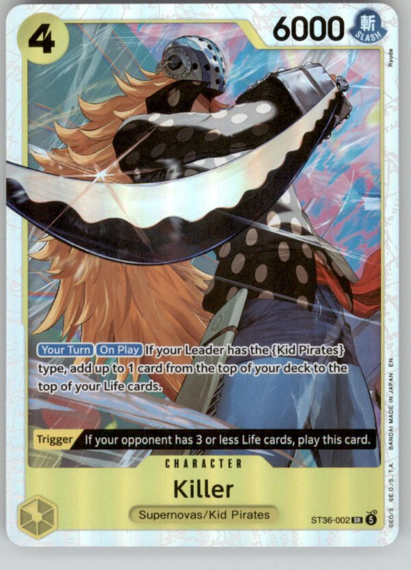 Killer ST36-002 Starter Deck 36: YELLOW Eustass"Captain"Kid NM — front