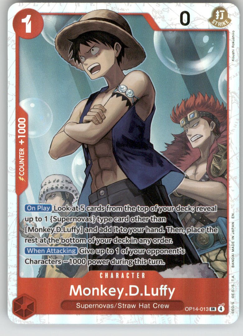 Monkey.D.Luffy OP14-013 The Azure Sea's Seven NM — front