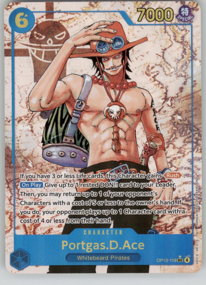Portgas.D.Ace (119) (Parallel) OP13-119 Carrying On His Will NM — front