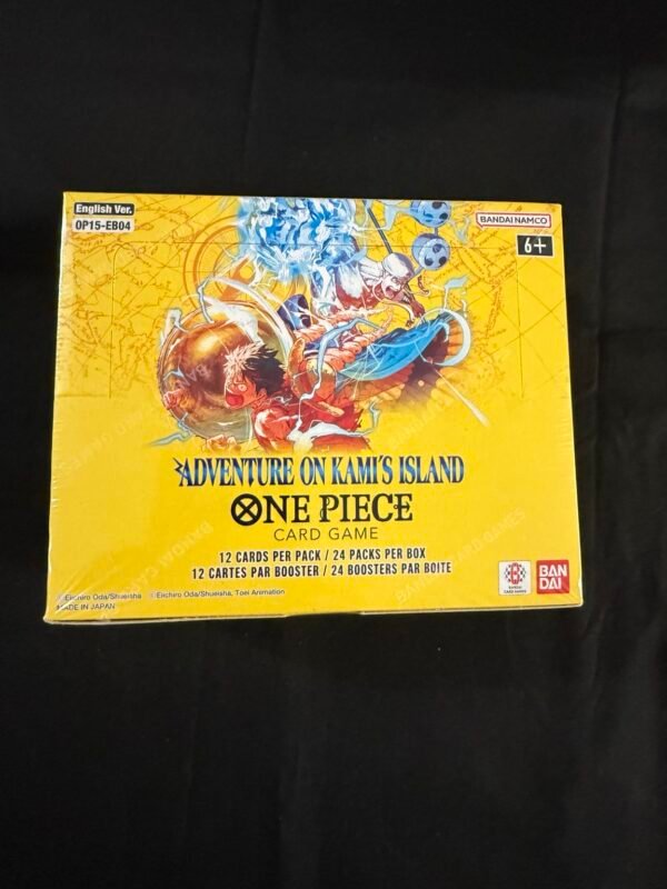 One Piece OP15 Adventure on Kami’s Island English factory-sealed booster box front