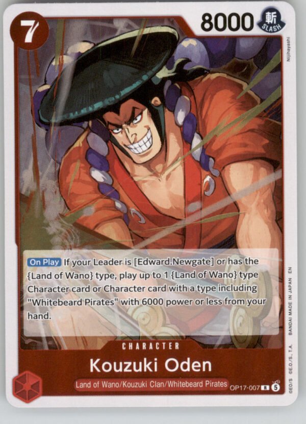 Kouzuki Oden OP17-007 The World's Strongest Warriors NM — front