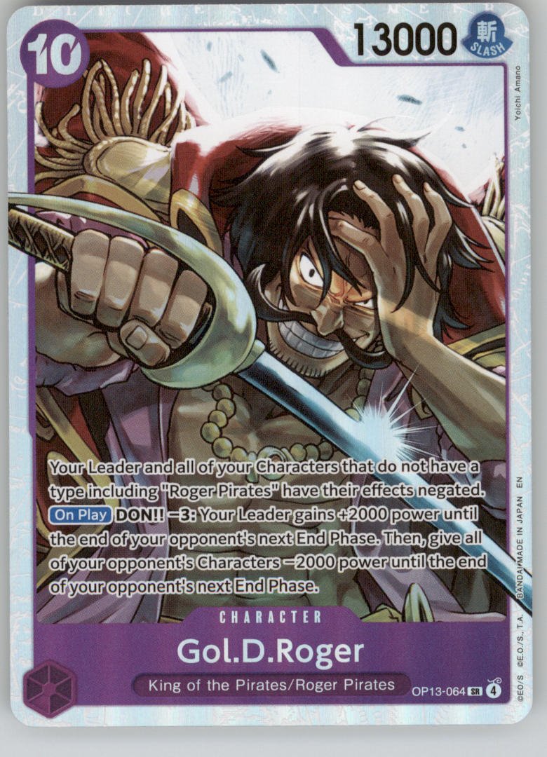 Gol.D.Roger (064) OP13-064 Carrying On His Will NM — front